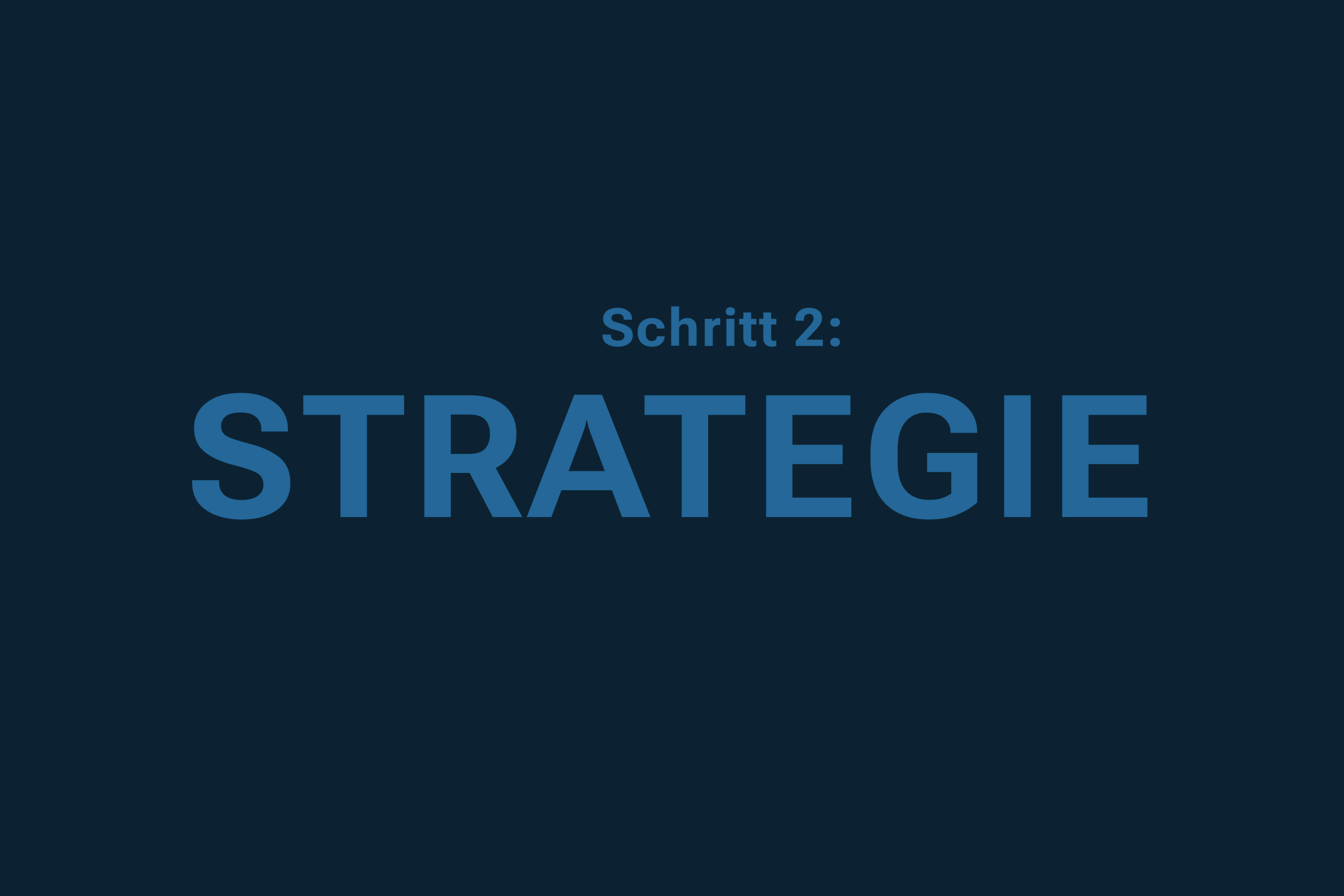 Schritt 2: Strategie
